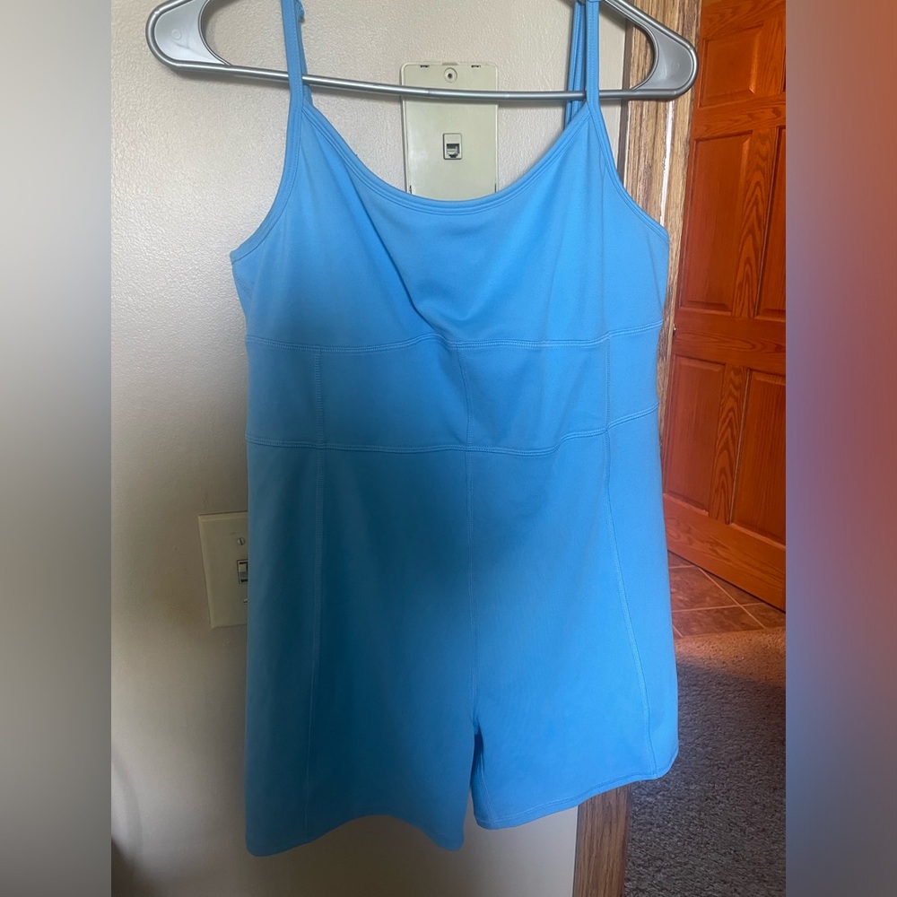 Blue Sleeveless Romper